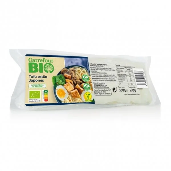 Tofu japonés ecológico Carrefour Bio sin gluten sin lactosa 300 g