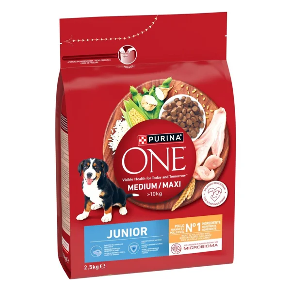Purina ONE Mini <10kg Pienso Para Perro Pequeño Cachorro, Junior, Bebé Con Pollo Y Arroz, 6 Bolsas De 1,5kg